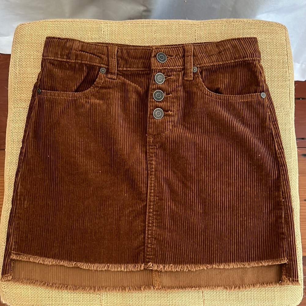 girls brown corduroy skirt